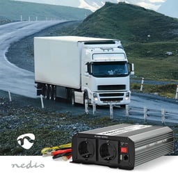 Nedis Onduleur Onde Sinusoïdale Modifiée 24V 1000W Puissance de Crête 2000W