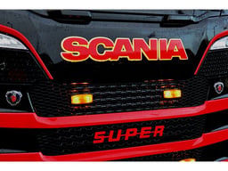 Plaque lumineuse LED Scania IP65 étanche adaptée pour logo de calandre d'origine 24V