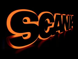 Plaque lumineuse LED Scania IP65 étanche adaptée pour logo de calandre d'origine 24V