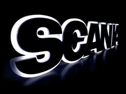 Plaque lumineuse LED Scania IP65 étanche adaptée pour logo de calandre d'origine 24V