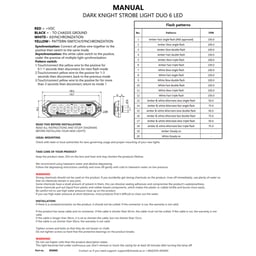 STRANDS Dark Knight Strobe Light 6-LED Double Couleur 125,3x15x35,3 mm IP67/IP69K ECE R65