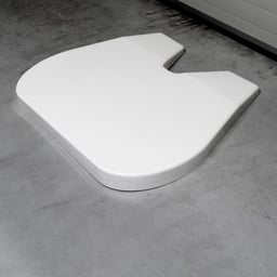 Plaque de couplage d'assiette universelle Couvercle de plaque Polyester blanc