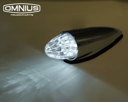 Omnius Torpedo Lampe LED 24 Volts 19 LEDs IP67 Polycarbonate ABS Chromé 380x85x80mm