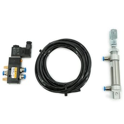 Valvola di scambio scarico in acciaio inox Cilindro a doppio effetto Elettrovalvola 24V 114mm 129mm