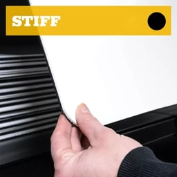 Spatlap 250x25/33/40cm - Zwart - Stug/Flexibel - Zonder Print