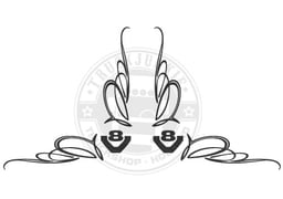 V8 – Autocollant De Fenêtre Coin